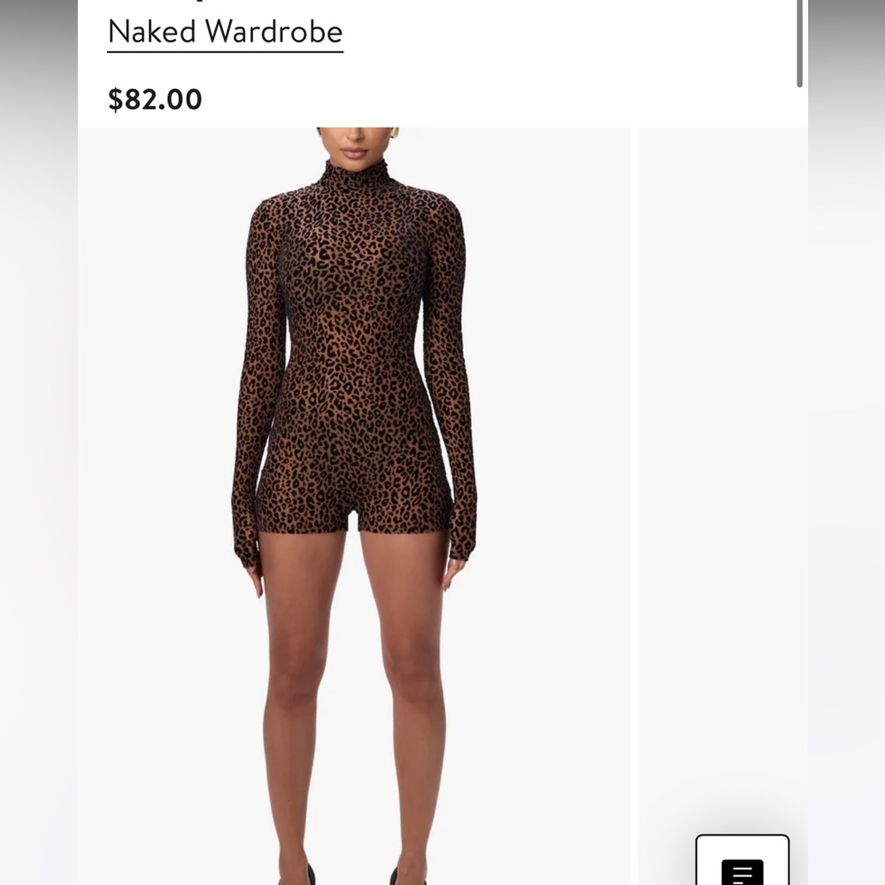 Naked Wardrobe Black and Brown Leopard Bodysuit